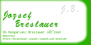 jozsef breslauer business card